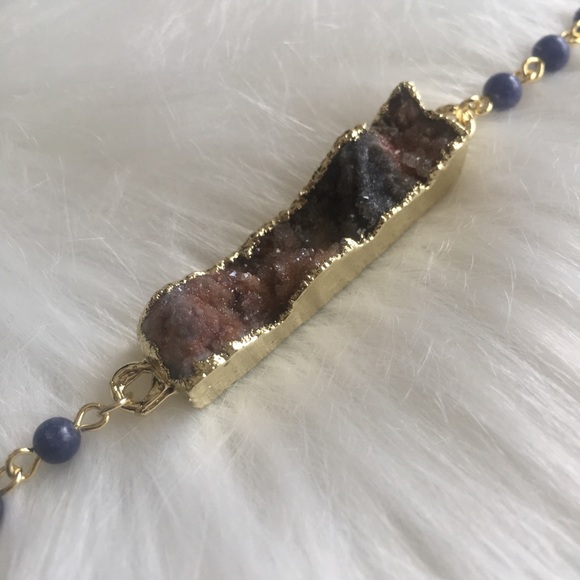 Natural Crystal Bracelet Purple Stone - Picture 4 of 5